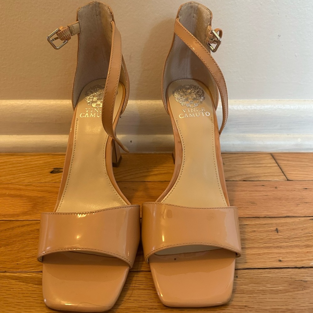 Vince Camuto Tan Block Heel Sandals